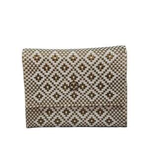 NEW LOLA'S BAG women's handmade aztec long chain strap crossbody bag in gold